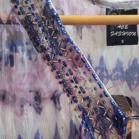 Aztec Sheer Beach Cover Up - Picture 2 of 4